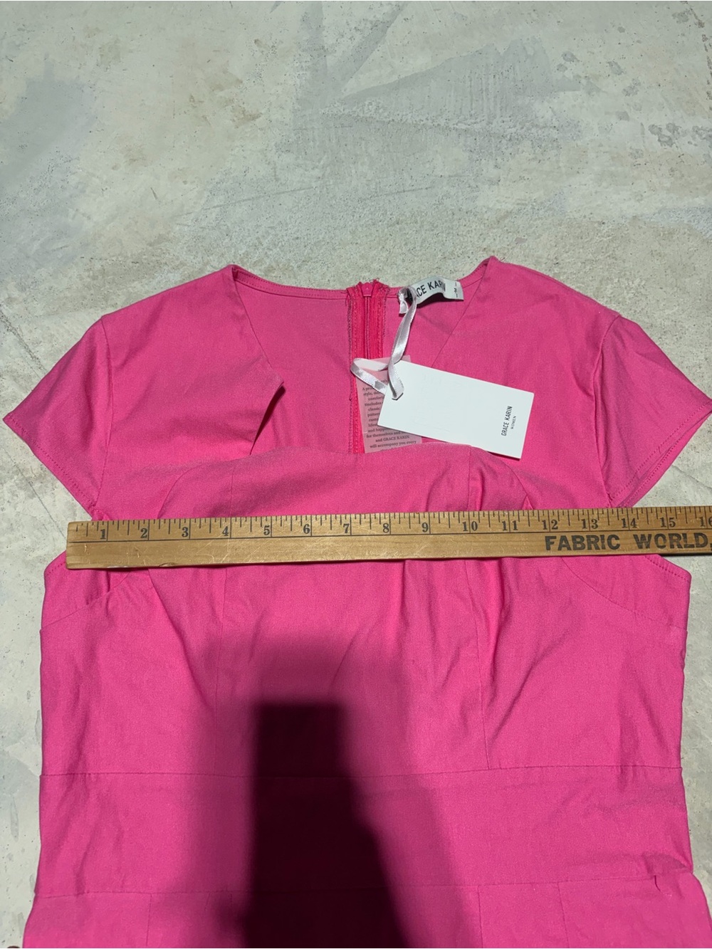 Grace Karin NWT pink Cap-Sleeve Sheath Dress medium - Picture 5 of 9